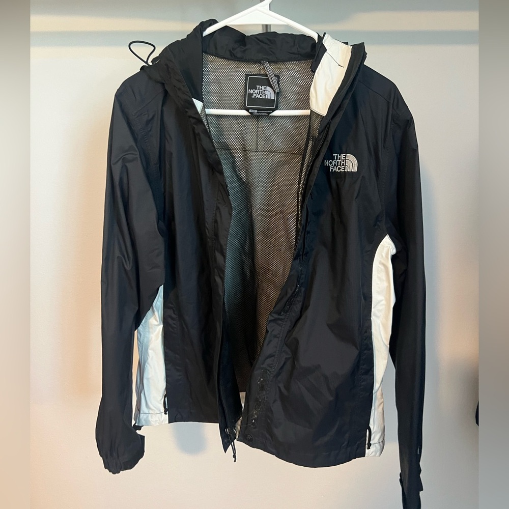 The North Face Black and White Rain Jacket